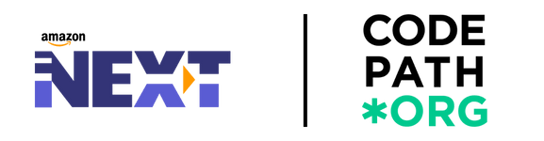 Amazon Next x Codepath logo