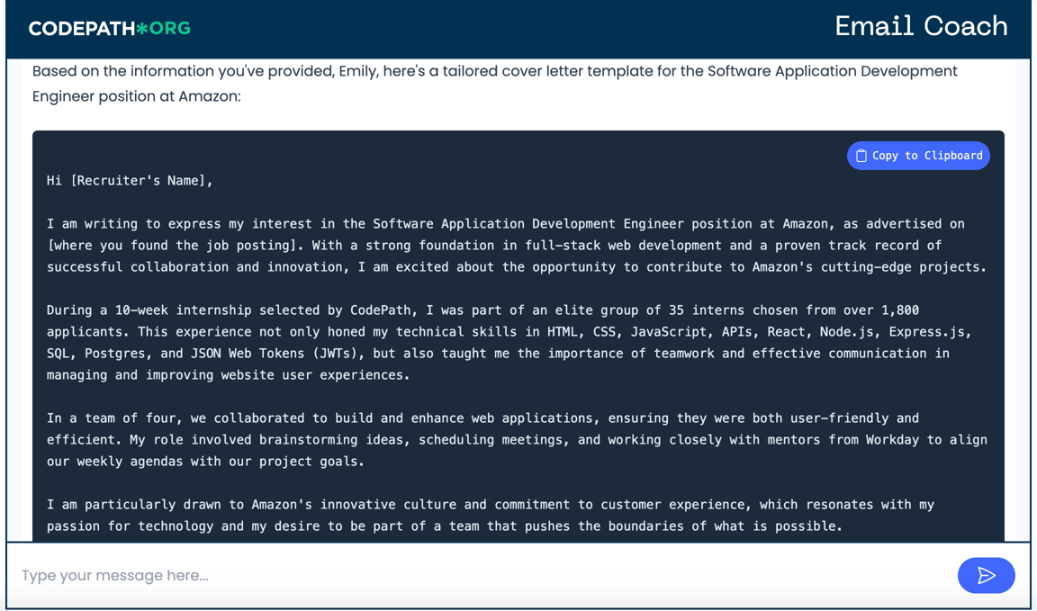 Bridging the Gap: Inside CodePath's Email Coach AI Bot