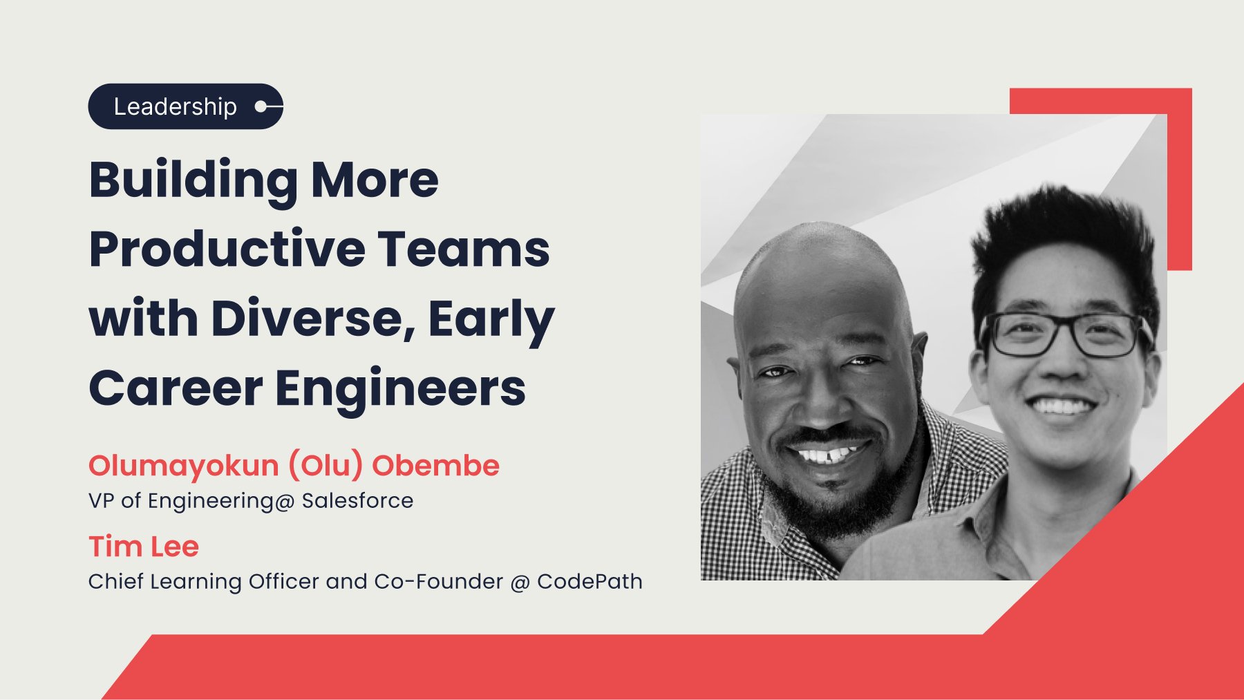 ELC 2023 Session Image - Tim Lee and Olu Obembe