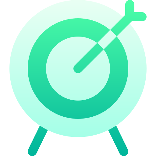icon of target with an arrow in bullseye