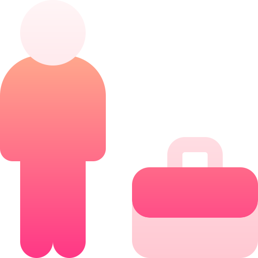 Icon of person next to briefcase