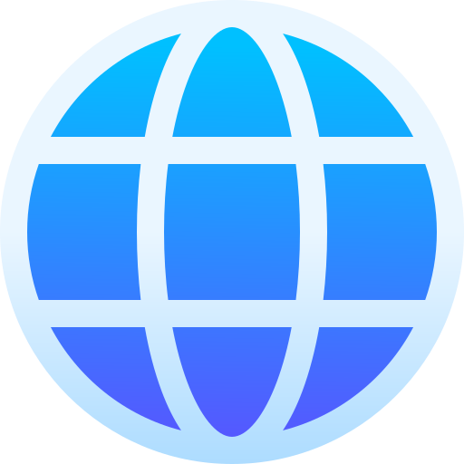 Icon of internet over globe