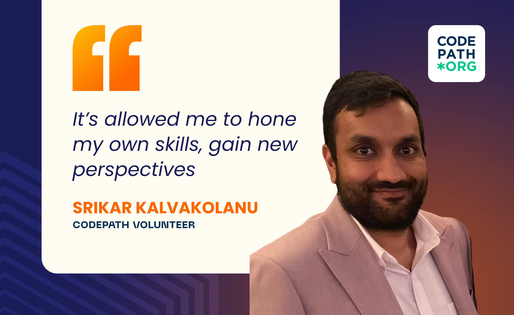 How Srikar Leveraged His Non-traditional Engineering Journey to Support CodePath Students