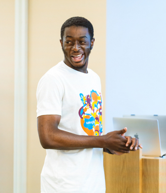 Students presenting their apps during Demo Day